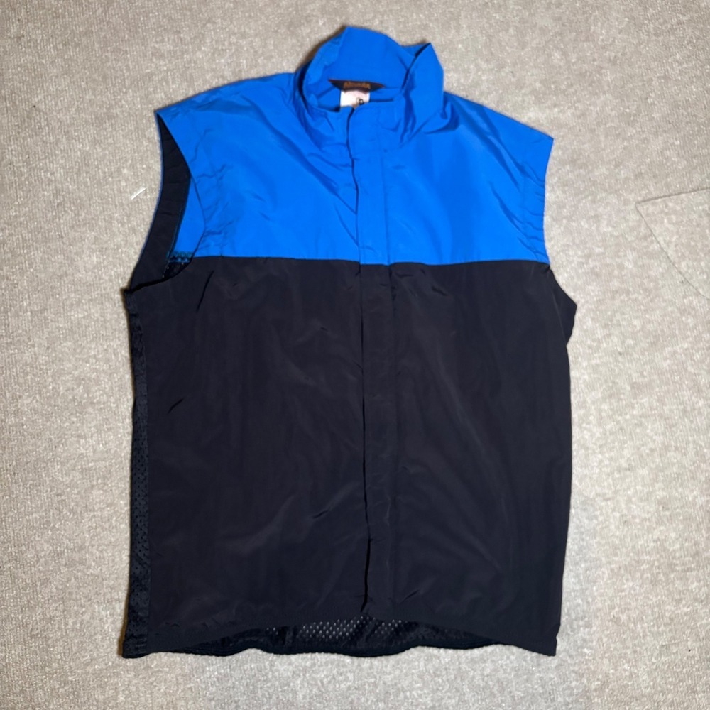 Novara by REI Cycling Vest Mens Small Blue Black Mesh Back Full Zip Made in USA